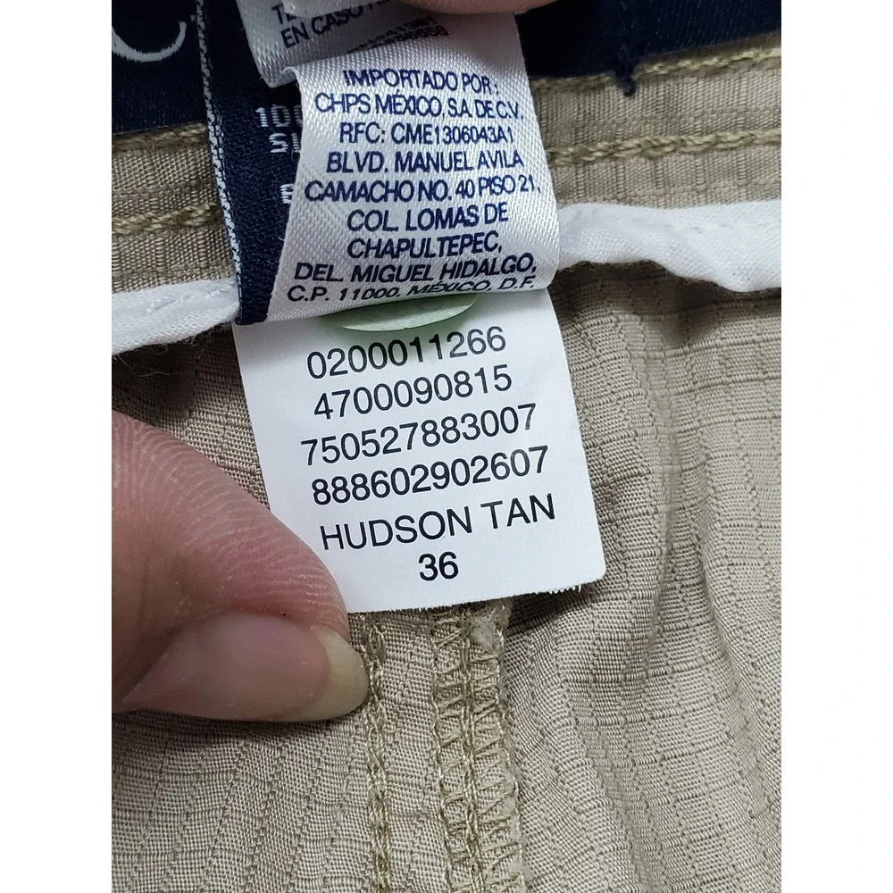 Chaps Men Shorts 36 Hudson Tan Cargo Ripstop 9
